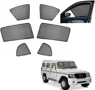 AuTO ADDiCT Side Window, Rear Window Sun Shade For Mahindra Bolero(Black)