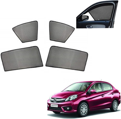 AuTO ADDiCT Side Window, Rear Window Sun Shade For Honda Amaze(Black)