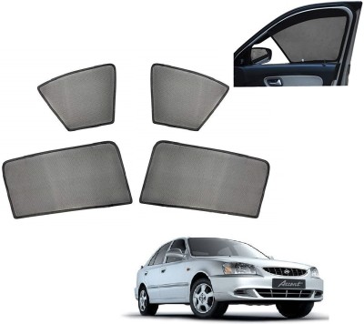 AuTO ADDiCT Side Window, Rear Window Sun Shade For Hyundai Accent(Black)