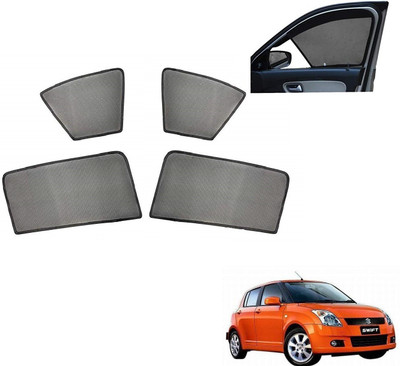AuTO ADDiCT Side Window, Rear Window Sun Shade For Maruti Suzuki Swift(Black)