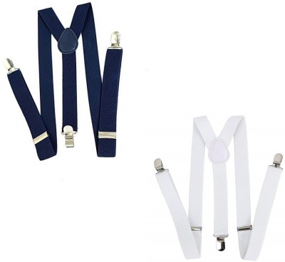 New Vastra Lok Y- Back Suspenders for Men, Women, Boys, Girls(Blue, White)