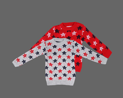 Trendy World Printed Round Neck Casual Baby Boys & Baby Girls Multicolor Sweater