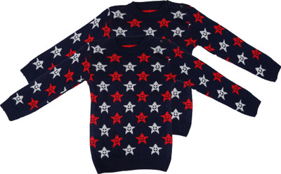 Trendy World Printed Round Neck Casual Baby Boys & Baby Girls Multicolor Sweater