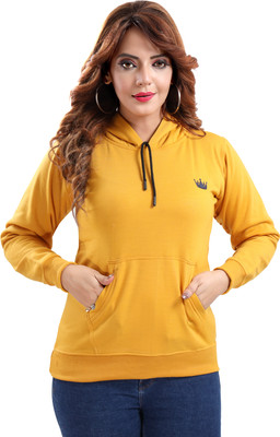 Mahaarani Full Sleeve Solid Women Sweatshirt