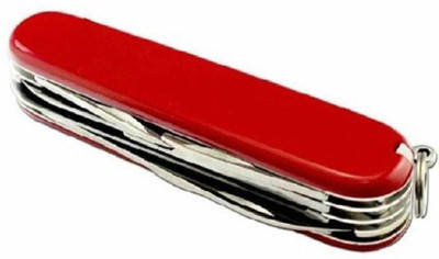 Psb 12 in 1 Pocket Army Knife Camping, Outdoor Stainless Steel Folding Pocket Knife Tool 1 Function Multi Utility Swiss Knife Multi-utility Knife(Red)