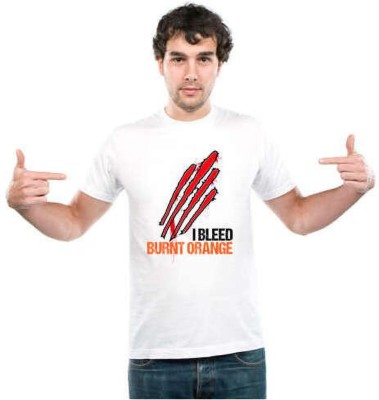 UDNAG Typography Men Round Neck Red, White T-Shirt