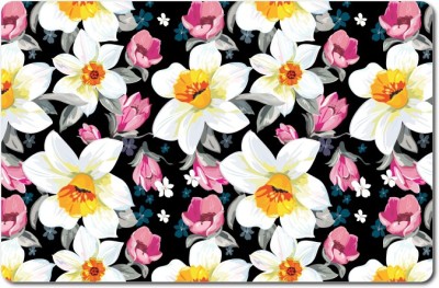 Nourish Rectangular Pack of 6 Table Placemat(Black, Pink, White, Yellow, PVC)