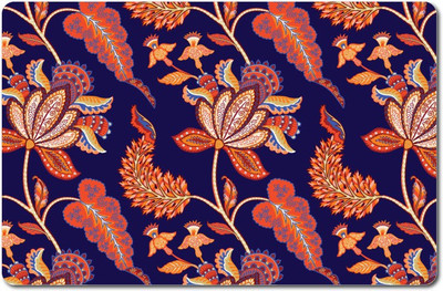 Nourish Rectangular Pack of 6 Table Placemat(Blue, Orange, White, PVC)