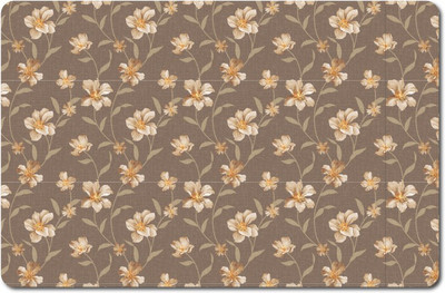 Nourish Rectangular Pack of 6 Table Placemat(Beige, PVC)