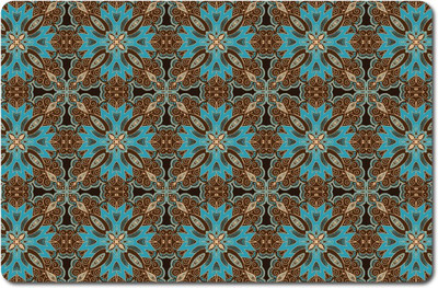 Nourish Rectangular Pack of 6 Table Placemat(Blue, Brown, PVC)