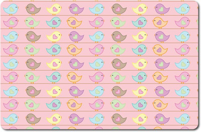 Nourish Rectangular Pack of 6 Table Placemat(Peach, PVC)