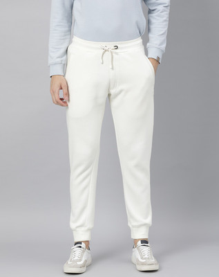 Rare Rabbit Solid Men White Track Pants