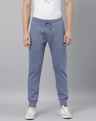 Rare Rabbit Solid Men Blue Track Pants