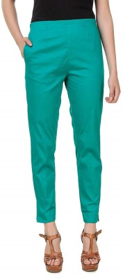SriSaras Regular Fit Women Green Trousers