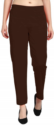 PINOVO Regular Fit Women Brown Trousers