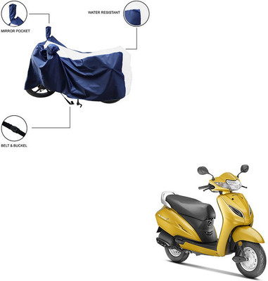 Home Ark Two Wheeler Cover for Honda(Activa 5G, White)