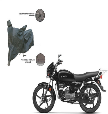 Mdstar Waterproof Two Wheeler Cover for Hero(Splendor Plus, Grey)