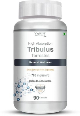 Vokin Biotech Tribulus Terrestris Extract Helps Build Muscles | Stamina | Strength(90 Capsules)