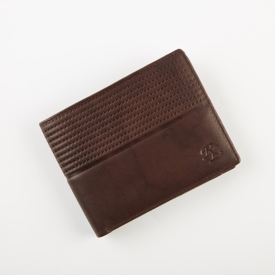 Walletsnbags Men Formal Brown Genuine Leather Wallet(4 Card Slots)