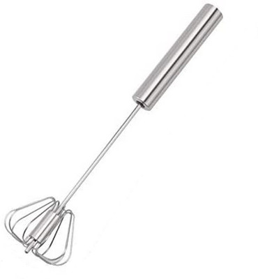 Dhvsam Egg Whisk, Stainless Steel Hand Push Whisk Blender for Home - Versatile Tool for Egg Beater, Milk Frother, Hand Push Mixer Stirrer - Kitchen Utensil for Blending, Whisking, Beating & Stirring Stainless Steel Spiral Whisk