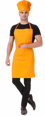 Kodenipr Club Blended Chef's Apron - Free Size(Yellow, Single Piece)