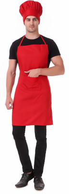 Kodenipr Club Blended Chef's Apron - Free Size(Red, Single Piece)