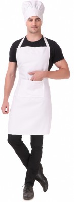 Kodenipr Club Blended Chef's Apron - Free Size(White, Single Piece)