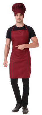 Kodenipr Club Blended Chef's Apron - Free Size(Maroon, Single Piece)