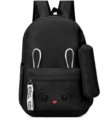 Pear Preppy Style Fashion Women Backpack Korean Design College Bag ( PER-003 BLACK) 15 L Backpack(Pink)