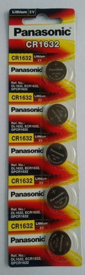 Panasonic Original Cr 1632  Battery(Pack of 5)