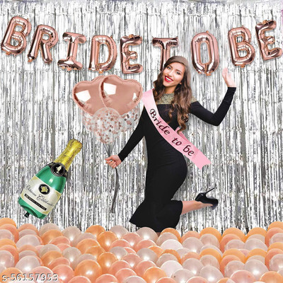 Realistic Store Bride to Be Complete Decoration Combo for Bride Bachelorette Party Decoration Set(Set of 60)