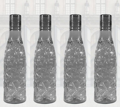 3D METRO SUPER STORE 1000 ml PET Bottle(Pack of 4, Black)