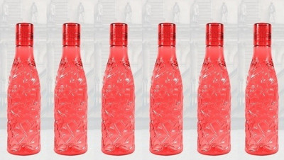 3D METRO SUPER STORE 1000 ml PET Bottle(Pack of 6, Red)