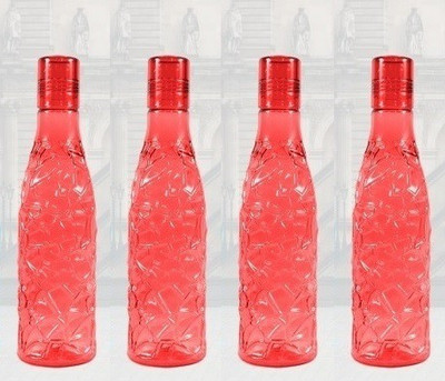 3D METRO SUPER STORE 1000 ml PET Bottle(Pack of 4, Red)