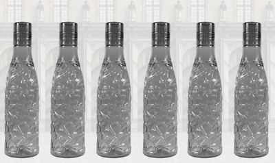 3D METRO SUPER STORE 1000 ml PET Bottle(Pack of 6, Black)