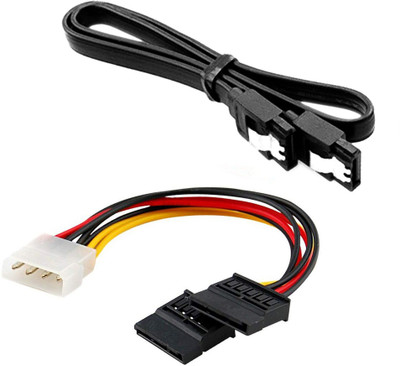 Wizzo Power Sharing Cable 0.07 m (Pack of 1+1) SATA Data Cable with Lock + 4 Pin Molex to Dual SATA Power Y Cable(Compatible with Internal Hard Disk Drive, HDD, SSD & DVD Writer, Multicolor) Wizzo Power Sharing Cable 0.07 m (Pack of 1+1) SATA Data Cable with Lock + 4 Pin Molex to Dual SATA Power Y Cable(Compatible with Internal Hard Disk Drive, HDD, SSD & DVD Writer, Multicolor)