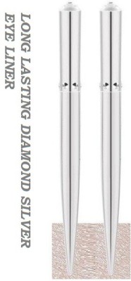 GFSU PACK OF TWO SHINNY SHIMMER EYE MAKE UP DIAMOND EYE LINER 3 g(SILVER)