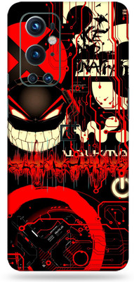 LAMHA OnePlus 9 Pro Mobile Skin(Ultra Super Red Graffiti Skin With High Mattte Finish.)