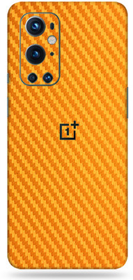 Jeeva Creation Oneplus 9Pro 5G Mobile Skin(Ultra Super Golden Carbon Fiber Skin With High Matte Finish.)