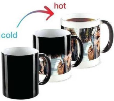 TheGiftsCorner photo print magic cup & magic Ceramic Coffee - Ceramic Coffee Mug(350 ml)
