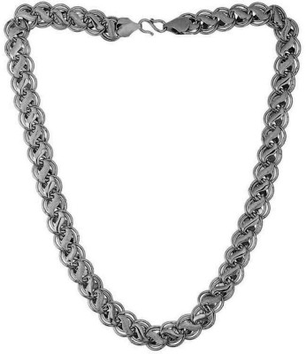 shankhraj mall silver plated stainless steel silver chain for men or boy Gold-plated Plated Metal Chain