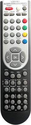 BhalTech 5IN1 LC1503 LED LCD Smart TV Universal Compatible for  VU Troma Croma Lloyd VINWORTH Remote Controller(Black)