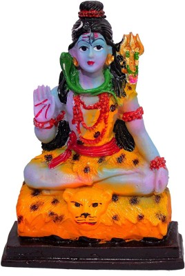 WINSOME COLLECTION Shiv Idol Murti Statue Lord Shiv Ji for Pujaghar Decorative Showpiece  -  14 cm(Stone, Clear)