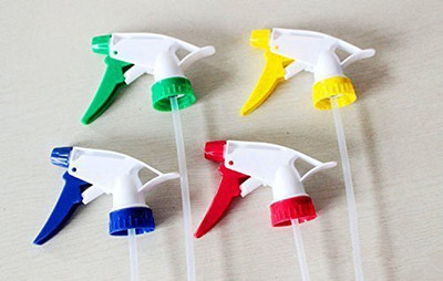 Hawk Eye Plastic Water/Sanitizer Spray Nozzle Trigger for Bottle Multicolour - Pack of 4 Widely used in Home, office, garden and nursery suitable for pesticide spraying, Hand & whole body sanitization and water spraying for the plants or vehicle washing Multipurpose