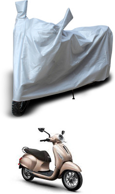 PAGORA Two Wheeler Cover for Bajaj(Chetak, Silver)