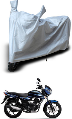 GOSHIV-car and bike accessories Two Wheeler Cover for Bajaj(Discover 135, Silver)