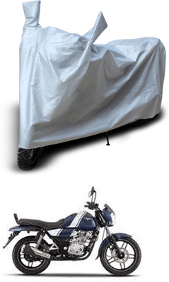GOSHIV-car and bike accessories Two Wheeler Cover for Bajaj(V15, Silver)