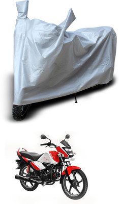 PAGORA Two Wheeler Cover for Hero(Splendor I Smart, Silver)