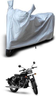 PAGORA Waterproof Two Wheeler Cover for Royal Enfield(Classic 350, Silver)