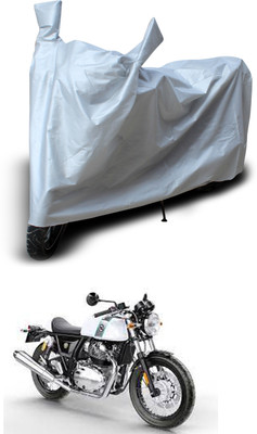 GOSHIV-car and bike accessories Two Wheeler Cover for Royal Enfield(Continental GT 650, Silver)